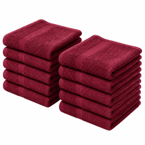 Kaptan 10-Piece Children's Towel Set Ekonom 40 × 60cm, Wine Red - Towel Set - Main image