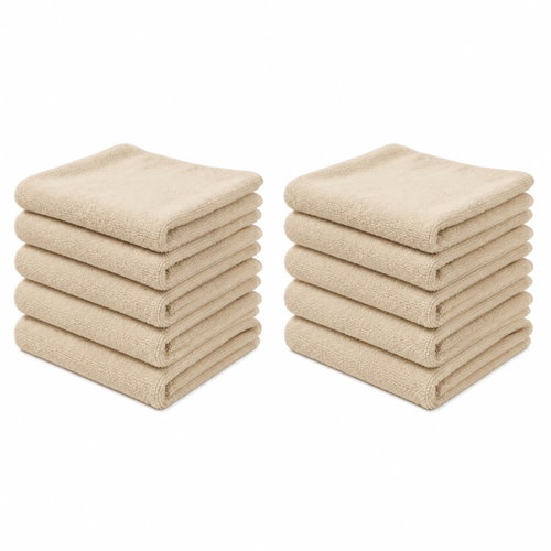 Kaptan 10-piece Top school towel set 30×50cm, cream - Towel Set - Main image