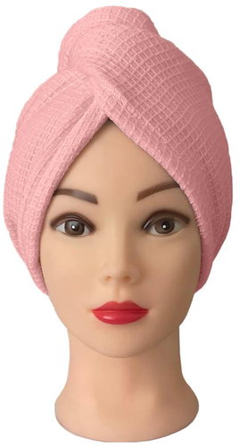 Kaptan Hair turban waffle, pink - Turban - Main image