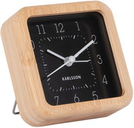 Karlsson Budík s bambusovým pouzdrem NEAT, 9 × 9 cm, černý - Budík