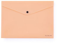 Karton P+P A4 PP envelope with button PASTELINI apricot - Document Folder