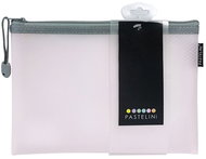 Karton P+P Mesh envelope with zipper A5 - PASTELINI pink - Document Folder