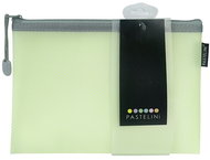 Karton P+P Mesh envelope with zipper A5 - PASTELINI green - Document Folder