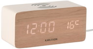 Karlsson LED budík-hodiny 5933WH s nabíječkou smartphonů 15cm - Alarm Clock