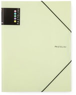 Cardboard P+P Folder with rubber A4 PP 3 flaps PASTELINI yellow - Document Folder
