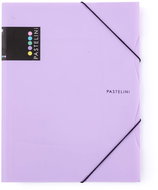 Cardboard P+P Folder with rubber A4 PP 3 flaps PASTELINI purple - Document Folder