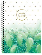 Cardboard P+P Twin wire pad A4 Soft Romantic cactus - Notepad
