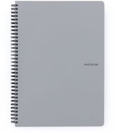 Cardboard P+P Pastelini Twin wire A4 PP grey - Journal