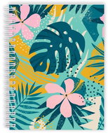Cardboard P+P Twin wire pad A5 Soft Jungle - Notepad