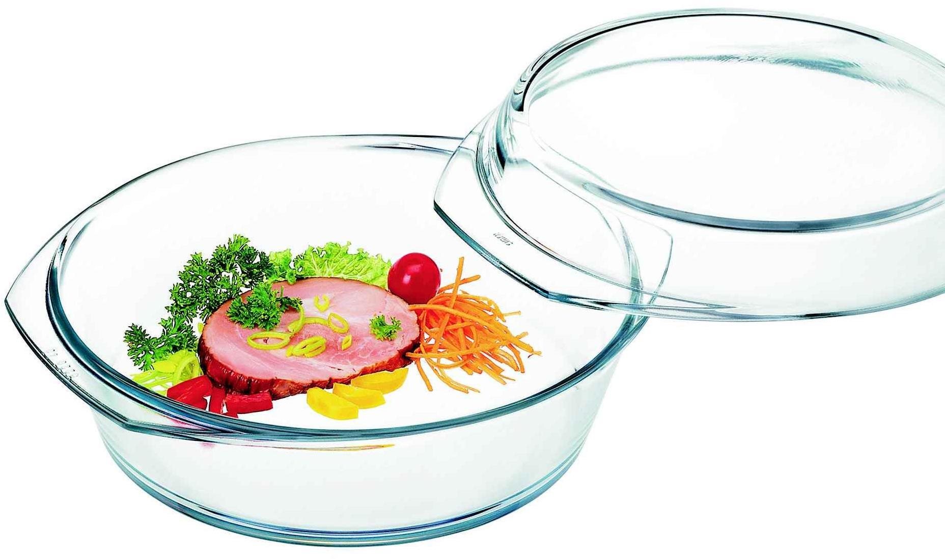 KAVALIERGLASS Kerek tepsi 0,7 l + fedél 0,3 l