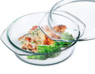 KAVALIERGLASS Round Baking Pan 1l + Lid 0.4l - Roasting Pan