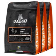 Kafista "Torino Select" -Zrnková káva, 100% Arabica Espresso Káva, Pražená v Itálii 3 × 250 g - Coffee