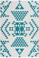 Kusový koberec Esperanto 625 bílá / tyrkys 160 x 230 cm - Koberec