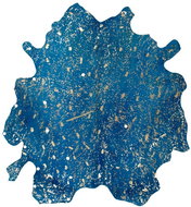 Piece carpet Glam 410 blue / gold 1,35qm - 1,65qm - Fur