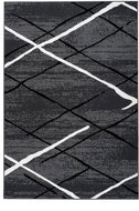 Kusový koberec Vancouver 110 Anthrazit / černá / bílá 80 x 150 cm - Koberec