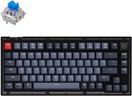Keychron V1 Knob Hot-Swappable Blue Switch -Frosted Black - US - Gamer billentyűzet