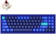Keychron QMK Q7 70% Gateron G Pro Hot-Swappable Brown Switch Mechanical, Blue - US - Gaming Keyboard