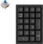 Keychron QMK Q0 Hot-Swappable Number Pad RGB Gateron G Pro Blue Switch Mechanical - Black Version - Numeric Keypad
