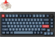 Keychron V1 Max Swappable RGB Backlight Red Switch - Black - Knob Version, US - Gamer billentyűzet