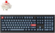 Gamer billentyűzet Keychron V6 Max Swappable RGB Backlight Red Switch - Black - Knob Version, US - Herní klávesnice