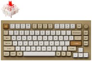 Keychron Q1 Swappable RGB Backlight Red Switch Knob Version - Champagne Gold - Gaming-Tastatur