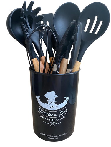 HUKA Kitchen set HK-01, black - Kitchen Utensil - Main image