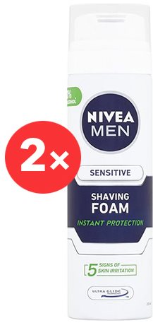 NIVEA Men Sensitive Shaving Foam 2× 200ml - Shaving Foam - Main image