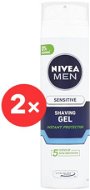 NIVEA Men Shaving gel Sensitive 2× 200 ml - Gél na holenie