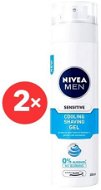 NIVEA Men Sensitive Cooling gel na holenie 2× 200 ml - Gél na holenie