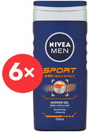 NIVEA Men Sport, 6× 250ml - Shower Gel