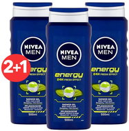 NIVEA MEN Energy Shower Gel 3× 500ml - Shower Gel