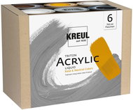KREUL Triton acrylic base and neutral paint set, 6 × 750 ml - Acrylic Paints for Canvas
