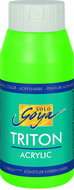 KREUL TRITON SOLO GOYA, Fluorescent Green, 750 ml - Acrylic Paints for Canvas