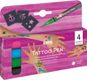 KREUL Tattoo Pen tetovací fixy, motivy kotva, hvězda, motýl - sada 4 ks - Popisovače