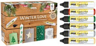 KREUL CANDLE PEN WINTER LOVE wax pens for painting candles, 6 pcs - Creative Kit