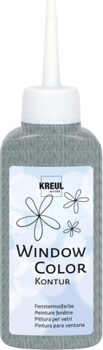 KREUL Window Color, Konturenfarbe, Silver, 80 ml - Glasmalfarben - Hauptbild