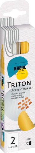 KREUL TRITON edge, 1 - 4 mm, zlatý a stříbrný - Markers - Main image