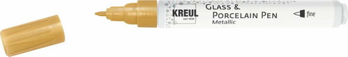 KREUL na sklo a porcelán METALLIC, 1 - 2 mm, zlatý - Marker - Main image