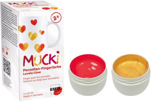 KREUL MUCKI Lovely Glow, 2 barvy, 2 × 50 ml - Fingerpaints - Main image