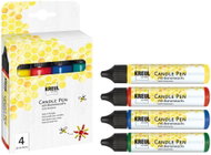KREUL CANDLE PEN vosková pera pro malování svíček, 4 ks - Creative Kit