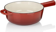 KELA Pánev na sýrové fondue litinová CALIDO 1,8 l červená - Pan