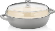 KELA Calido Farmářská pánev světle šedá kulatá 16 cm 28 cm 3,8 l litina - Pánev