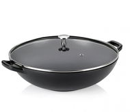 KELA Calido Wok s poklicí 36 cm černý litina - Pánev wok