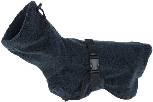 Kerbl Bathrobe for dogs, size. M 50 cm, navy blue - Dog Clothes - Main image