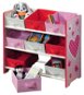 Shelf Kesper Children's Storage Rack with 9 Textile Drawers, Pink - Regál