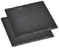 Tablett Kesper Schieferplatten-Set zum Servieren von Speisen - quadratisch - 20 cm x 20 cm - Podnos