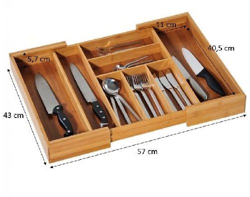Kesper Extendable cutlery tray 35-58cm Drawer Organiser 