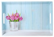 Podnos Kesper Servírovacia tácka motív tulipány 50 × 35 cm - Podnos