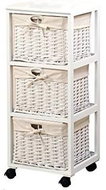 Kesper Mobile Storage Rack with storage boxes - beige decor - Shelving Unit