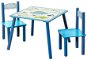 Kesper Set: Children's Table with Two Blue Chairs - Children's Furniture